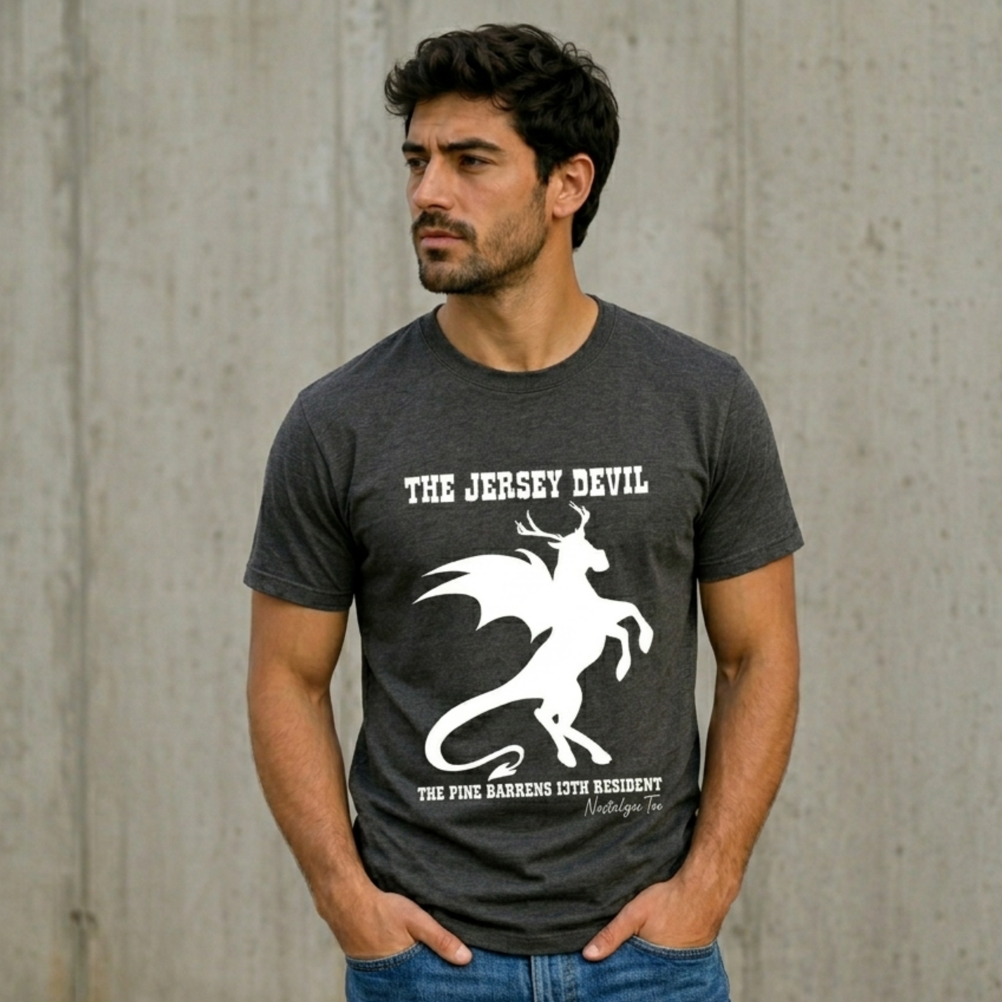Jersey Devil Shirt | Pine Barrens Cryptid Graphic Tee – NostalgicTee