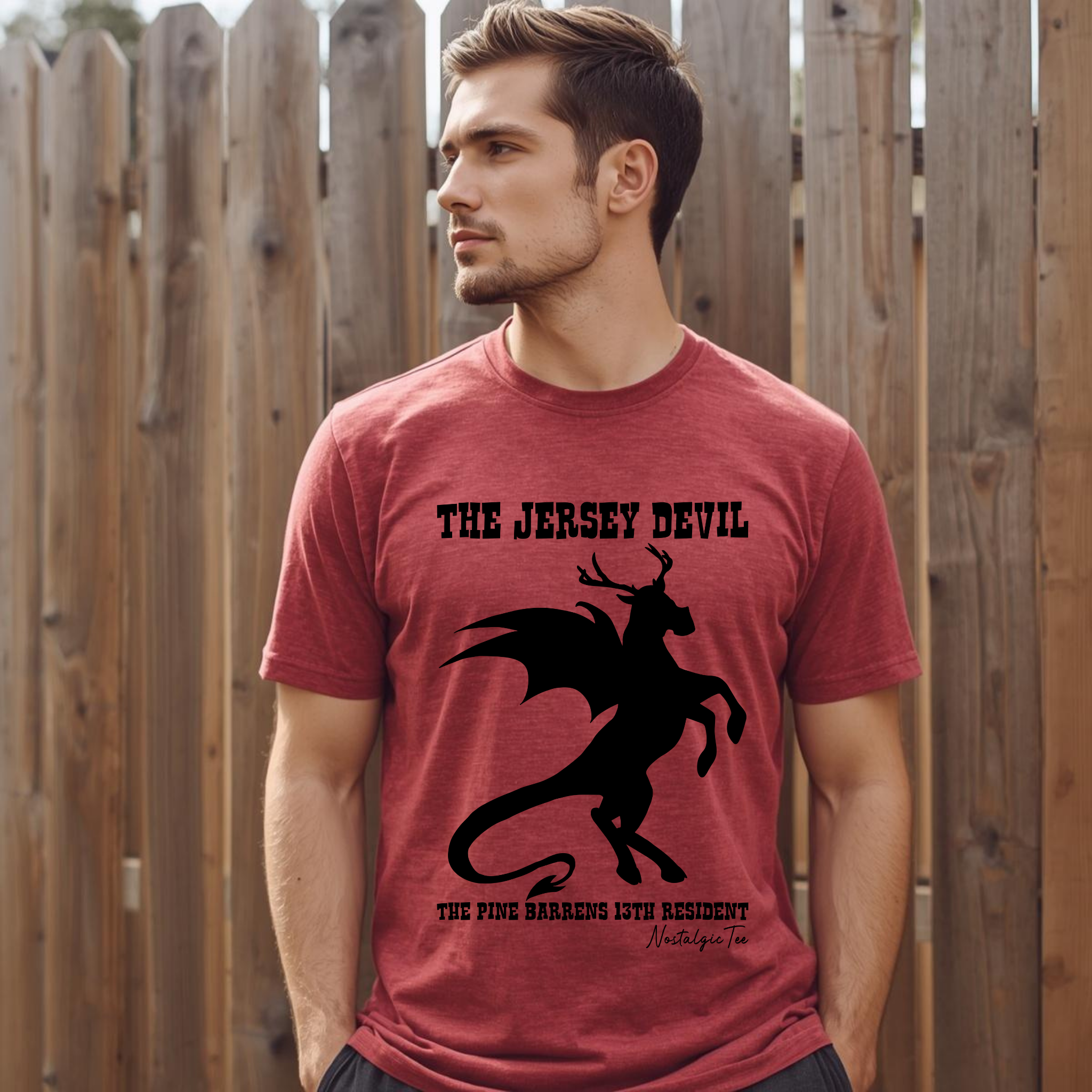 Jersey Devil Graphic Tee | NJ Folklore Cryptid Shirt – NostalgicTee