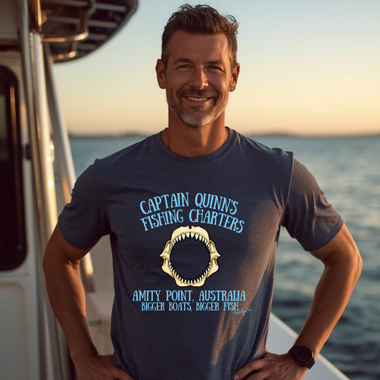 Captain of Quinn's Fishing Charters tee