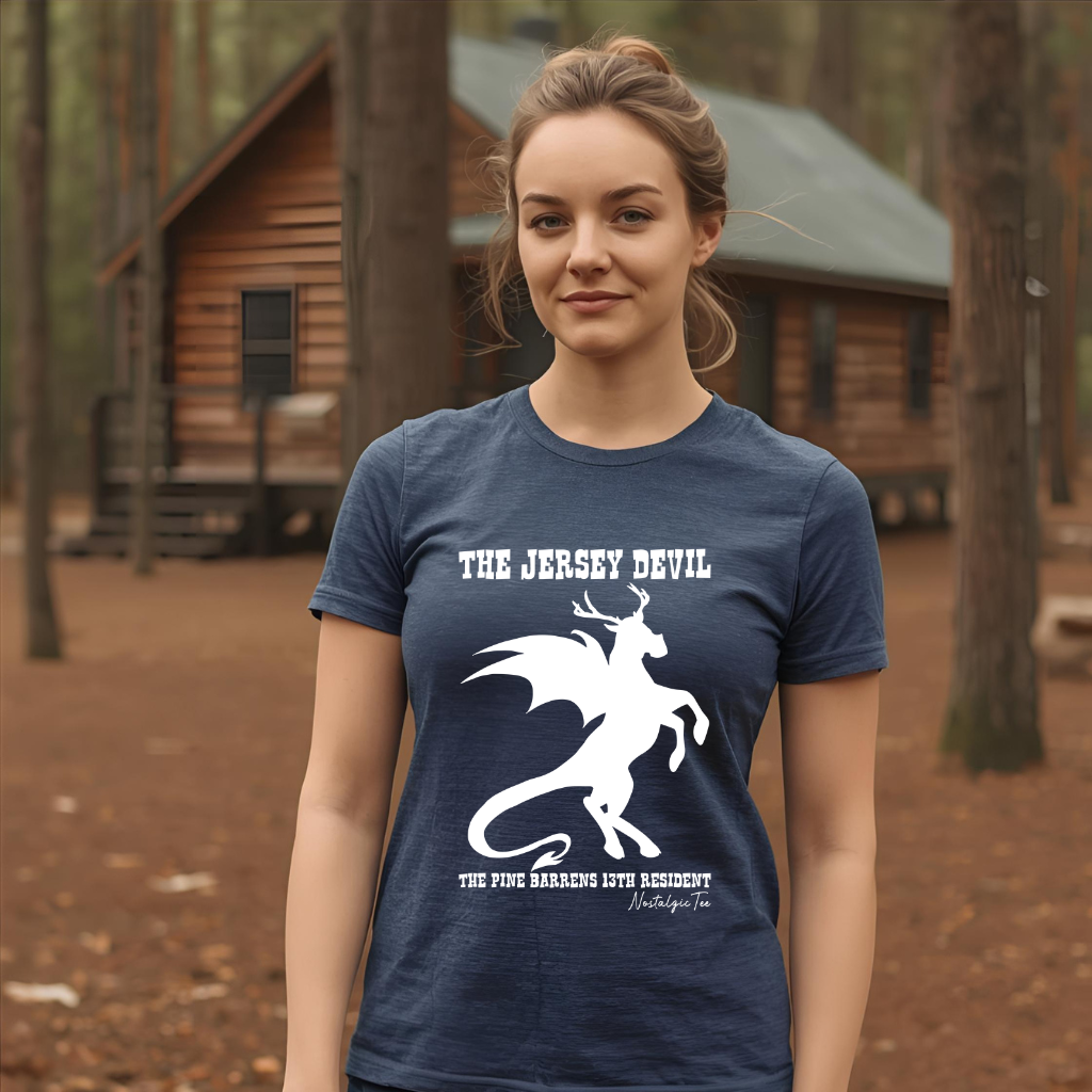 Jersey Devil T-Shirt women – Pine Barrens 13th Resident Cryptid Graphic Tee
