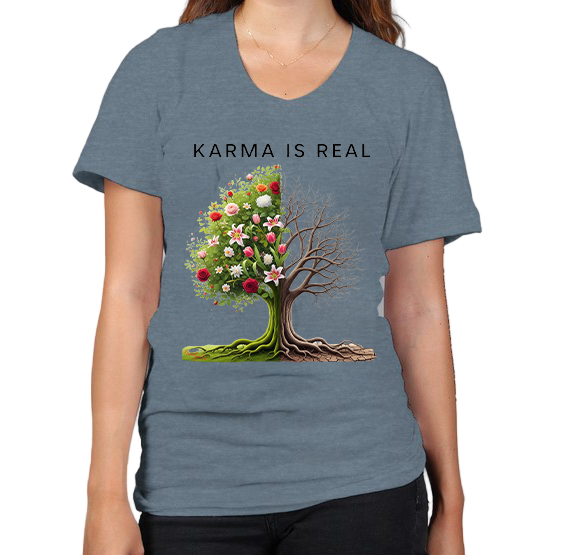 Womens karma is real graphic tee