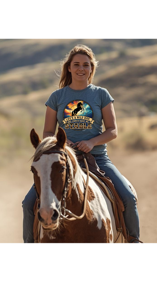 Horses keep me stable western tee NostalgicTee